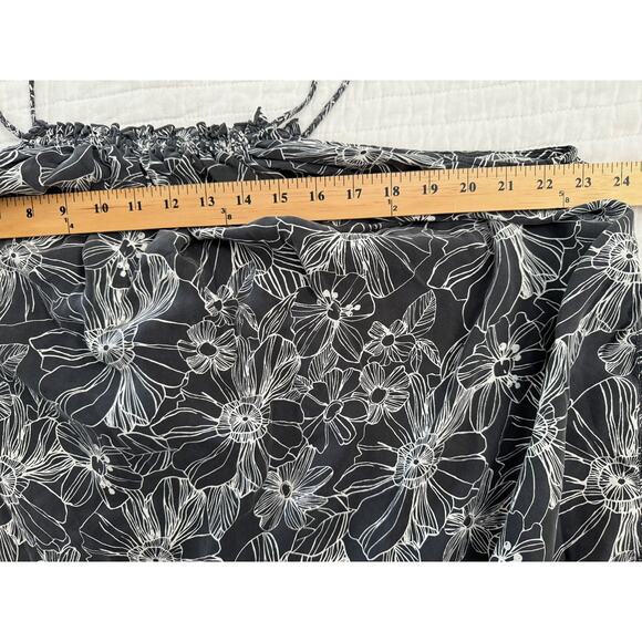 UNSUBSCRIBED Dress Womens Medium Floral Maxi Silk Spaghetti Strap Boho Summer - Picture 4 of 8